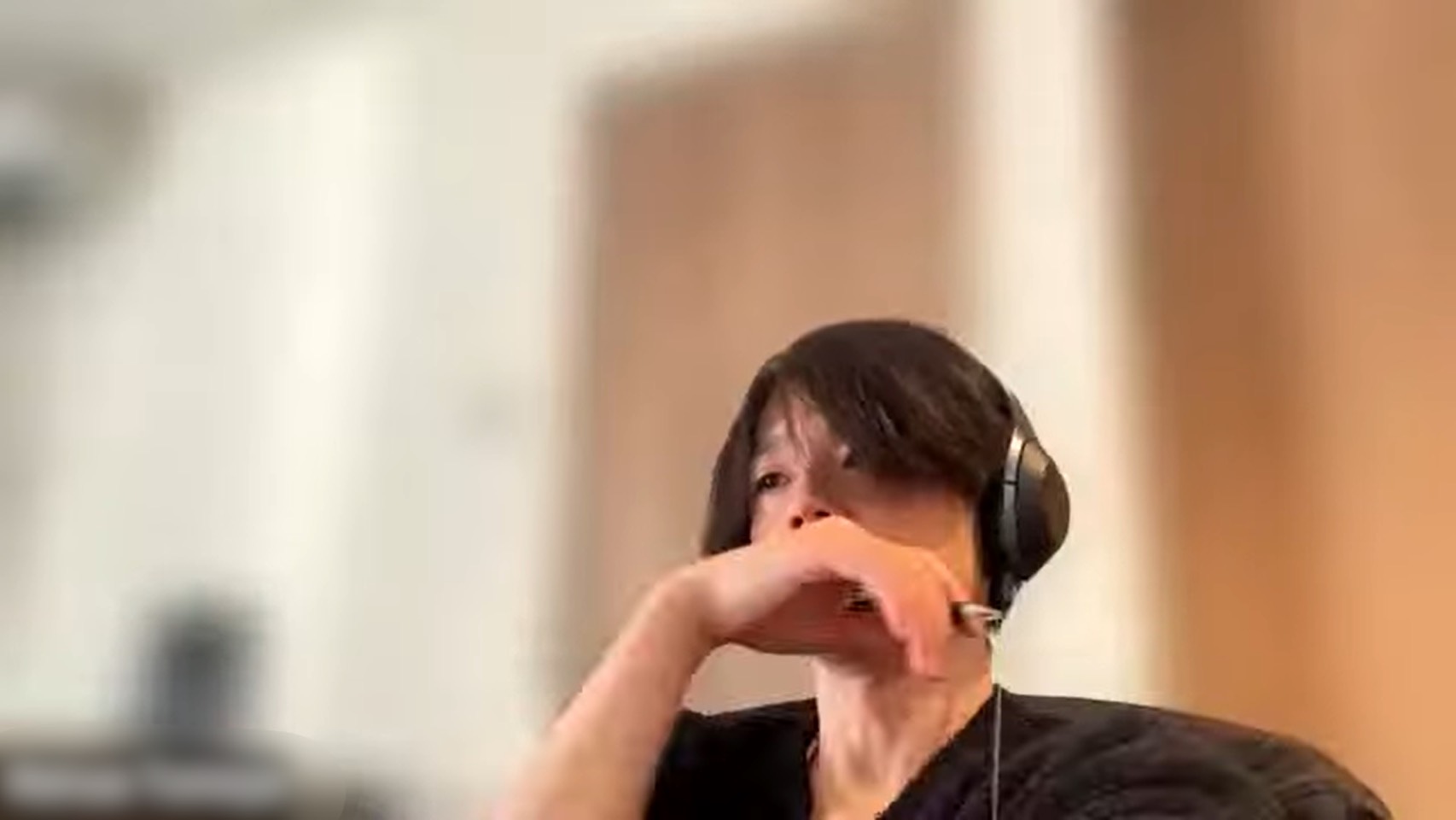 自宅での制作風景