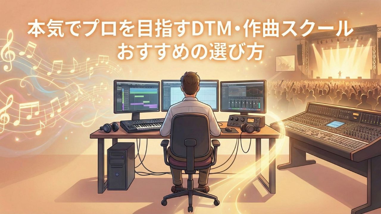 【社会人向け】本気でプロを目指すDTM・作曲スクールおすすめの選び方。「趣味」で終わらせない“第3の選択肢”とは？
